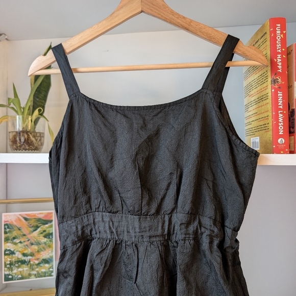 Eileen Fisher Women's Wrap Dress Midi Black Sz 4 Feminine Quiet Luxury Old Money - Picture 10 of 11